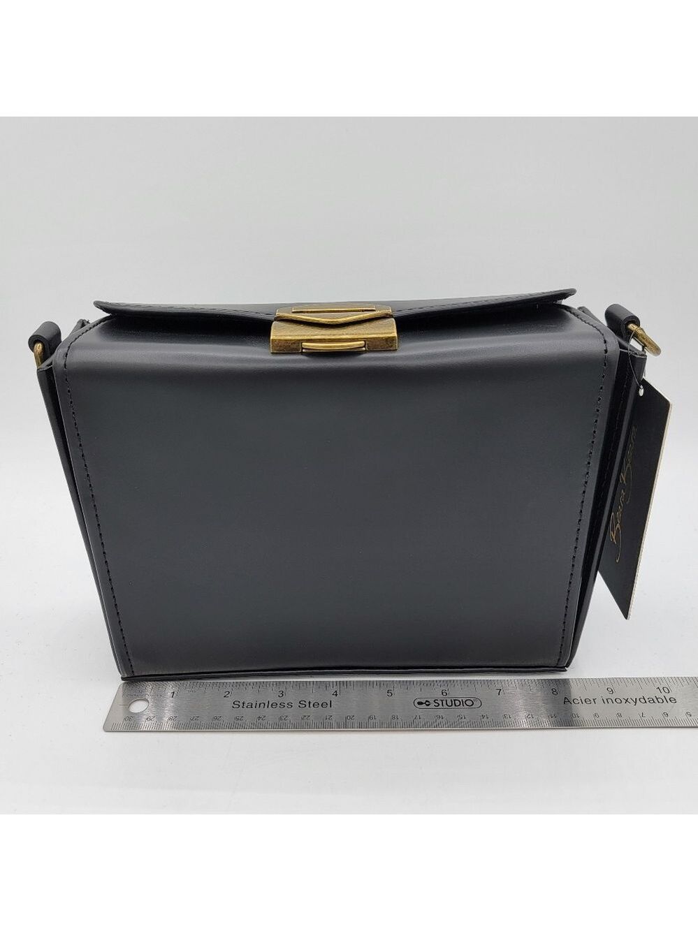 Beara Beara Black Ishie Box Handbag NEW #2933 - Picture 3 of 11